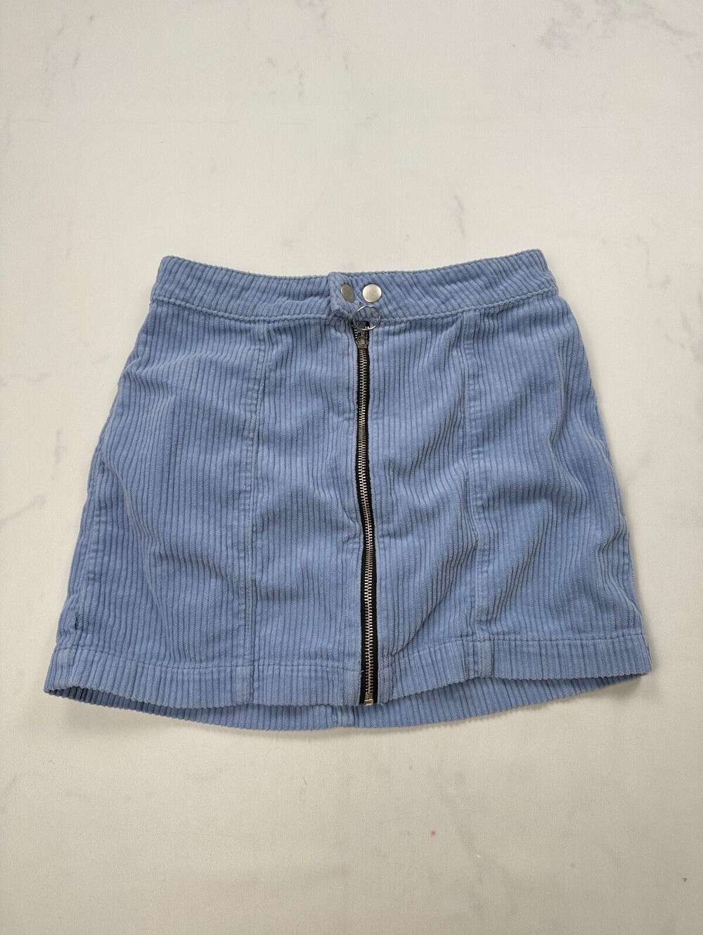 Pacsun Zip Front A-Line Skirt Light Blue 90s VTG Adjustable - Womens 26 Waist